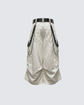 LIGHTNING Series | Gothic Chain Strap Utility Shorts
