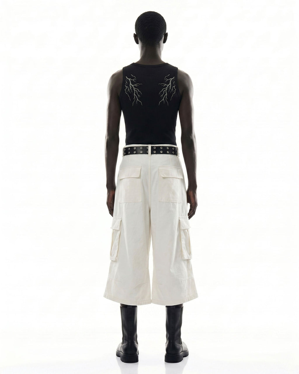 LIGHTNING Series | Gothic Chain Strap Utility Shorts